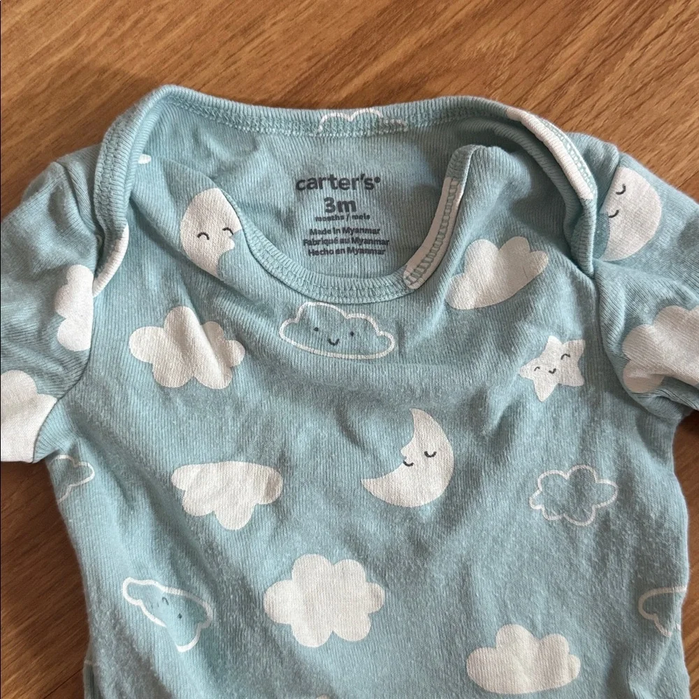 3 Months LOT of 3 Carter's 1 Long 2 Short-Sleeve Bodysuits